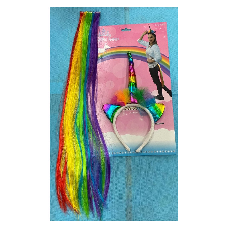 Set Unicorno - 2 pz (Cerchietto,coda)