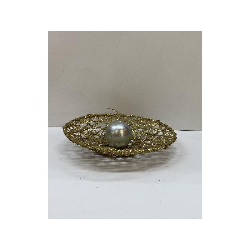 Sfera ARGENTO in cera - 3 cm