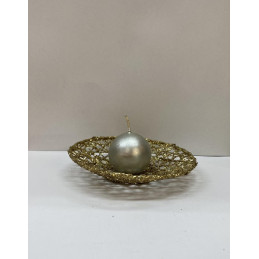 Sfera ARGENTO in cera - 4,5 cm