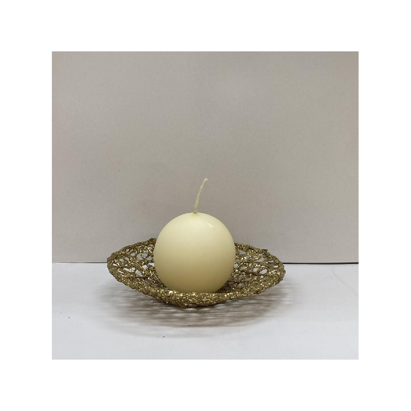 Sfera AVORIO in cera - 6 cm