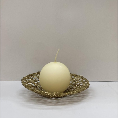 Sfera AVORIO in cera - 6 cm