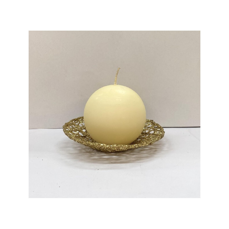 Sfera AVORIO in cera - 8 cm
