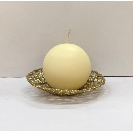 Sfera AVORIO in cera - 8 cm