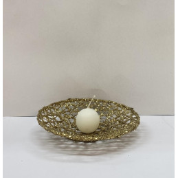 Sfera BIANCA in cera - 4,5 cm