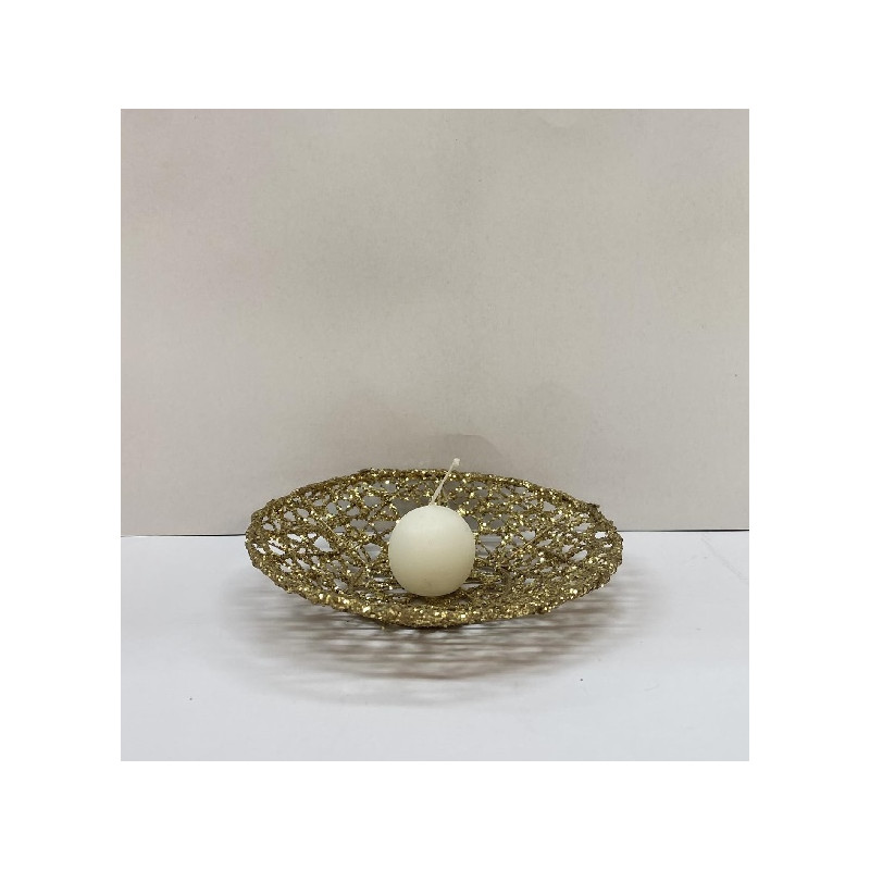 Sfera BIANCA in cera - 4,5 cm