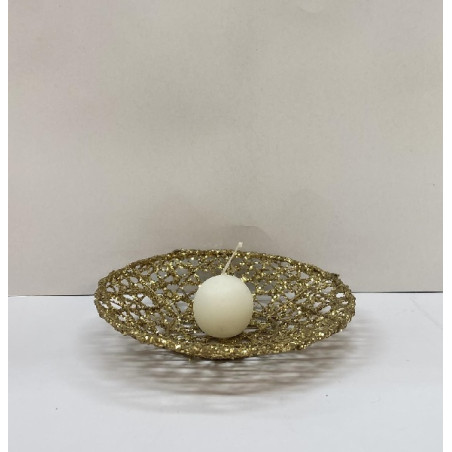 Sfera BIANCA in cera - 4,5 cm