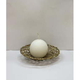 Sfera BIANCA in cera - 6 cm