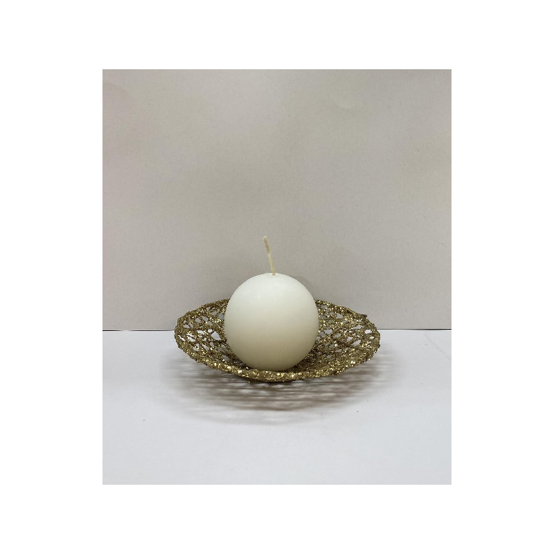 Sfera BIANCA in cera - 6 cm