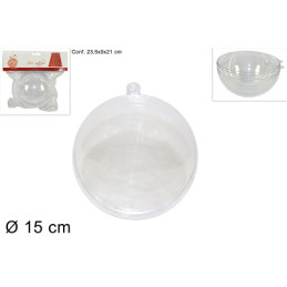 SFERA in Plastica Trasparente 15 cm