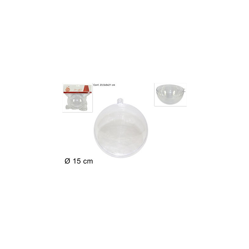 SFERA in Plastica Trasparente 15 cm