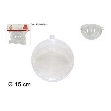 SFERA in Plastica Trasparente 15 cm