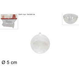 SFERA in Plastica Trasparente 5 cm (cf. 4 pz)