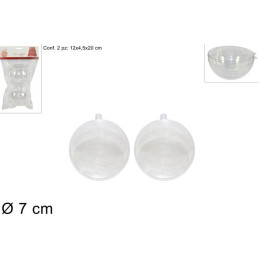 SFERA in Plastica Trasparente 7 cm (cf. 2 pz)