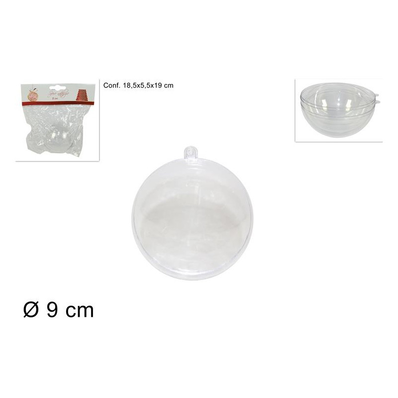 SFERA in Plastica Trasparente 9 cm