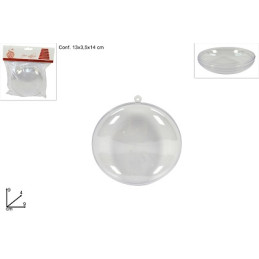 SFERA Piatta in plastica trasparente 9 cm (cf. 2 pz)