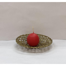 Sfera ROSSA in cera - 4,5 cm