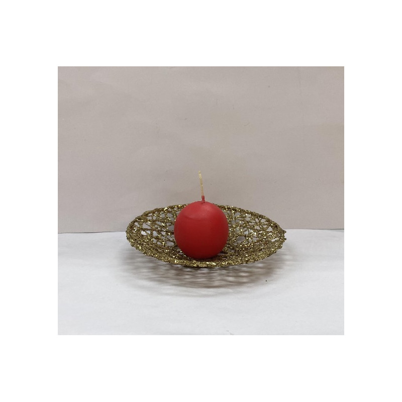 Sfera ROSSA in cera - 4,5 cm