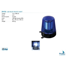 Sirena Polizia Blu' con luce Led