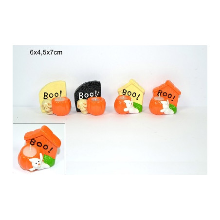 Soggetti Halloween in ceramica con candela