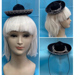 Sombrero Messicano Mini Dia de los muertos con elastico