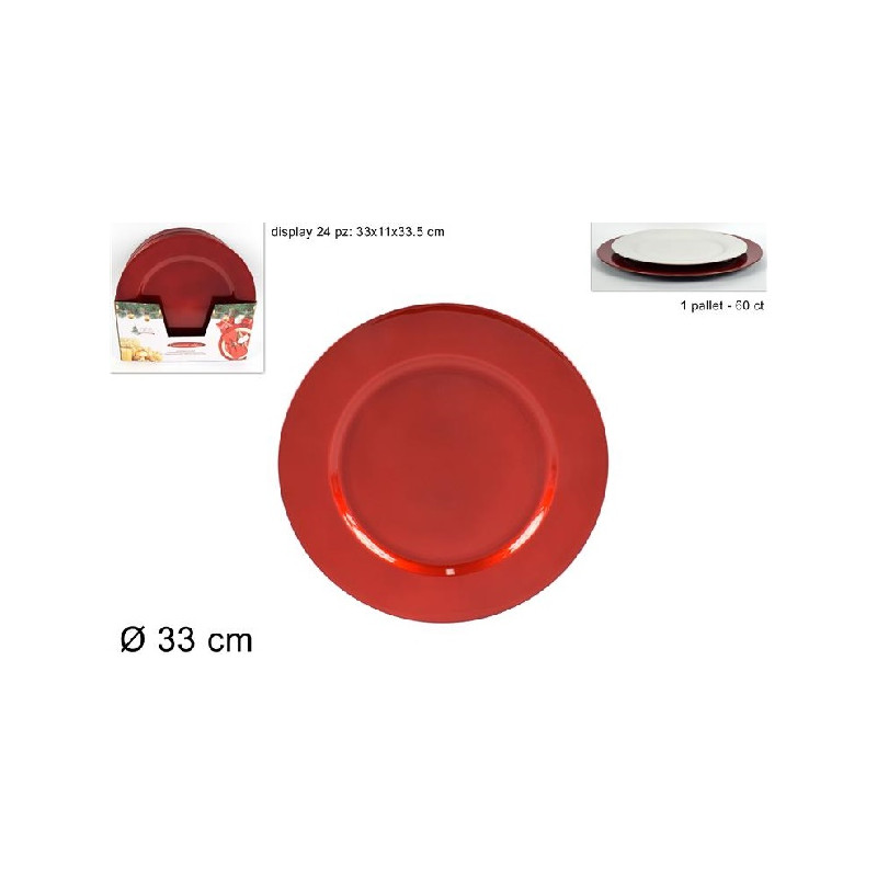 Sottopiatto Rosso 33 cm