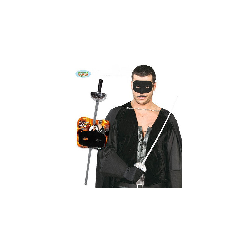 Spada Fioretto Zorro Argento con mascherina