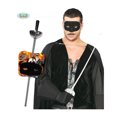 Spada Fioretto Zorro Argento con mascherina