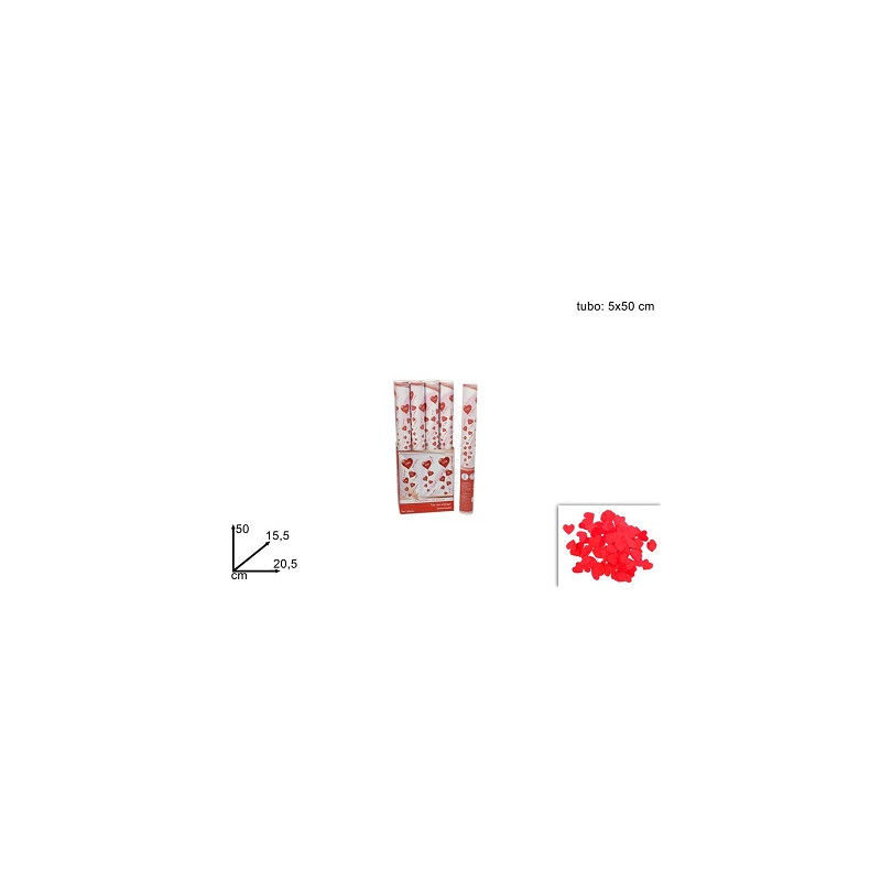Sparacoriandolo Cuori Rossi San Valentino 50 cm