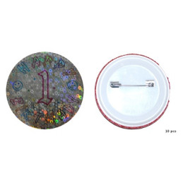 Spilla Happy 1 Birthday (cf. 10 pz)