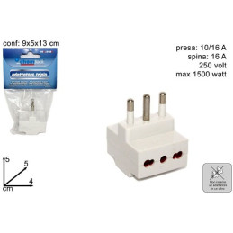Spina tripla con uscita grande