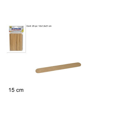 Stecca legno Grande Naturale (cf. 25 pz)