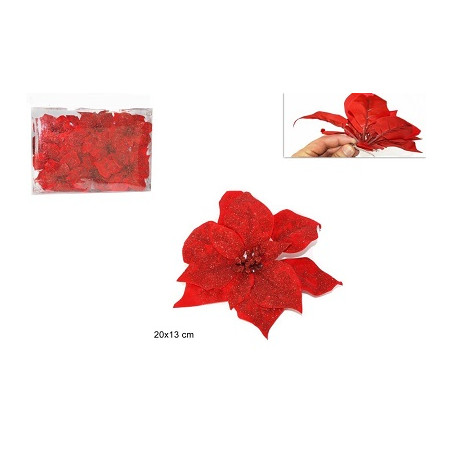 Stella di Natale con pinzetta 20 cm