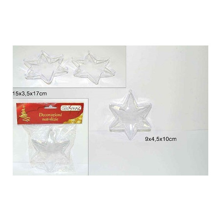 STELLA in Plastica Trasparente 10 cm