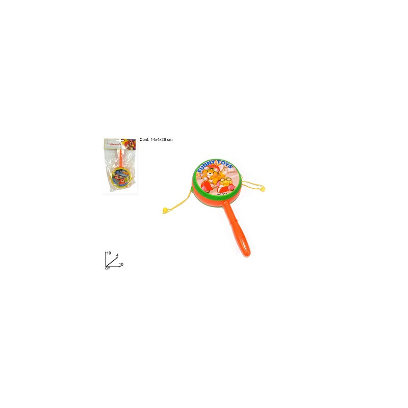 Tam Tam in plastica con manico 19 cm