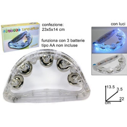 Tamburrella luna con luce a batteria