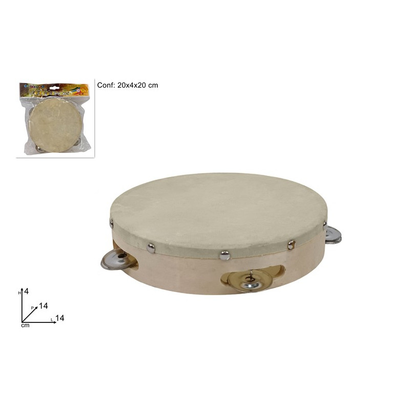 Tamburrella PICCOLA in legno 14 cm