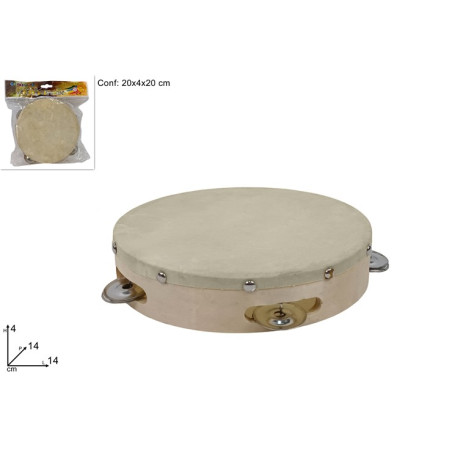 Tamburrella PICCOLA in legno 14 cm