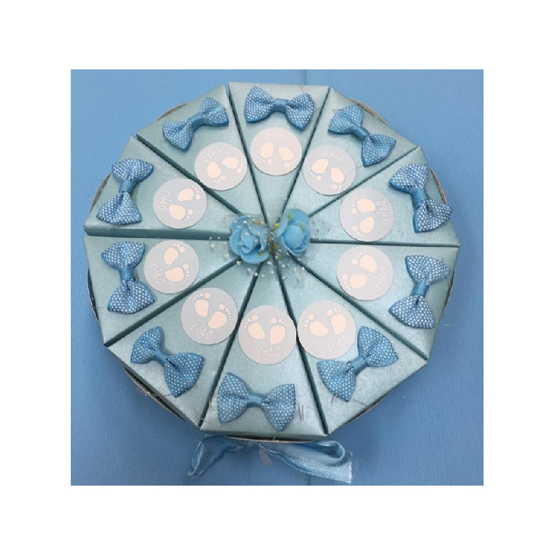 Torta portaconfetti nascita Celeste