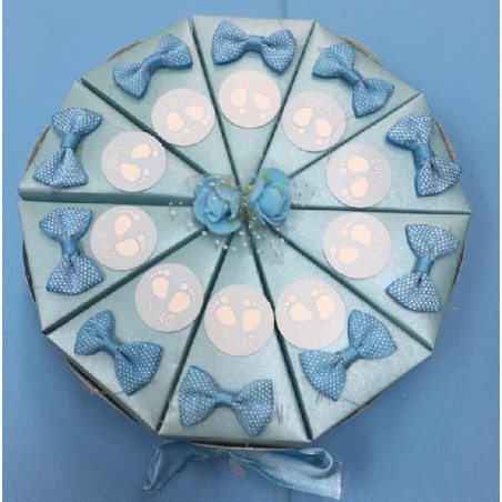 Torta portaconfetti nascita Celeste