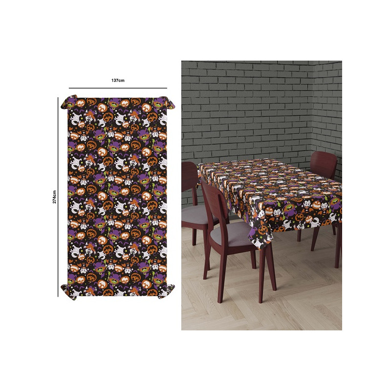 Tovaglia Happy Halloween 137x274 cm