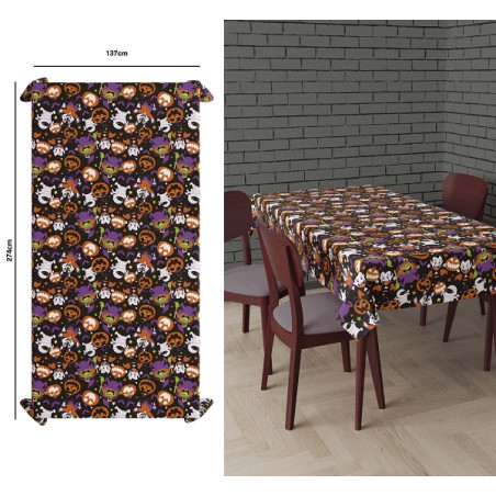 Tovaglia Happy Halloween 137x274 cm