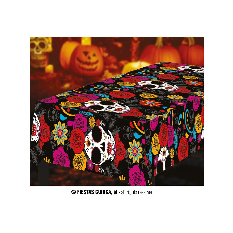Tovaglia Teschi Dia de Los Muertos 137x274 cm
