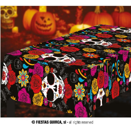 Tovaglia Teschi Dia de Los Muertos 137x274 cm
