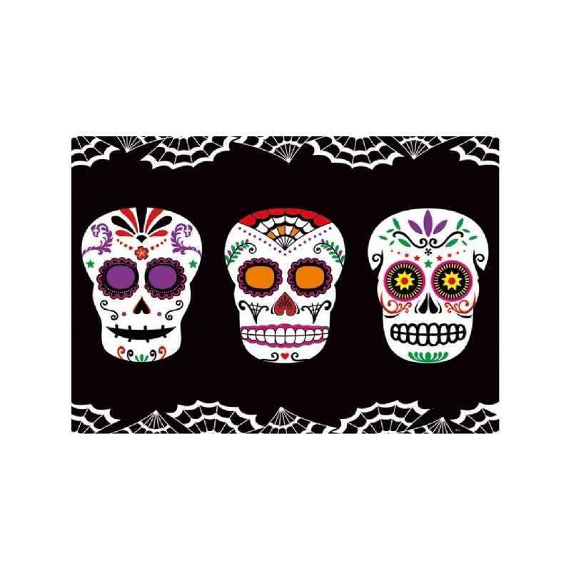 Tovaglia Teschio Dia de los Muertos 137x182 cm