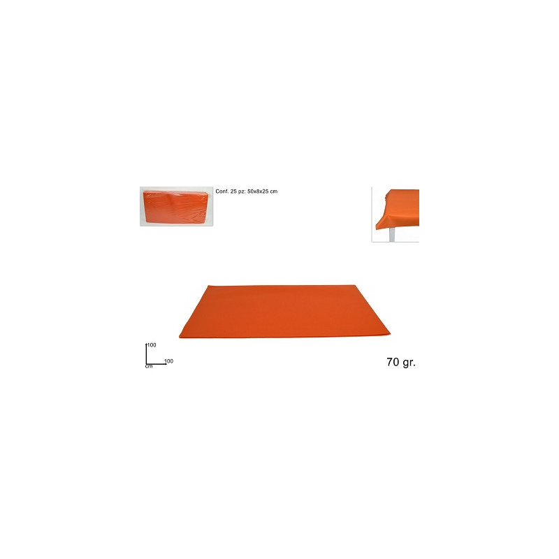 Tovaglia TNT Arancione 100x100 cm - 70 gr