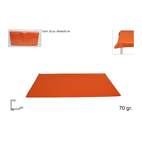 Tovaglia TNT Arancione 100x100 cm - 70 gr