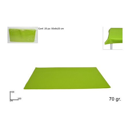 Tovaglia TNT Verde 100x100 cm - 70 gr