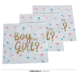 Tovaglioli Boy or Girl 33x33 cm (cf. 12 pz)