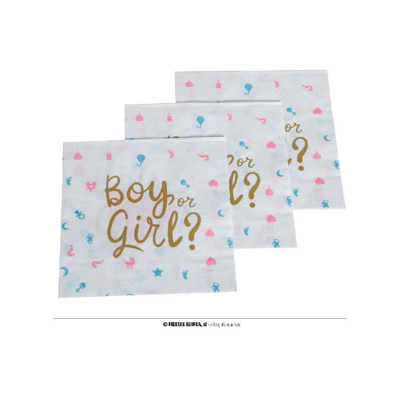 Tovaglioli Boy or Girl 33x33 cm (cf. 12 pz)