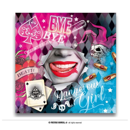 Tovaglioli Harley Quinn 33x33 cm (cf. 12 pz)